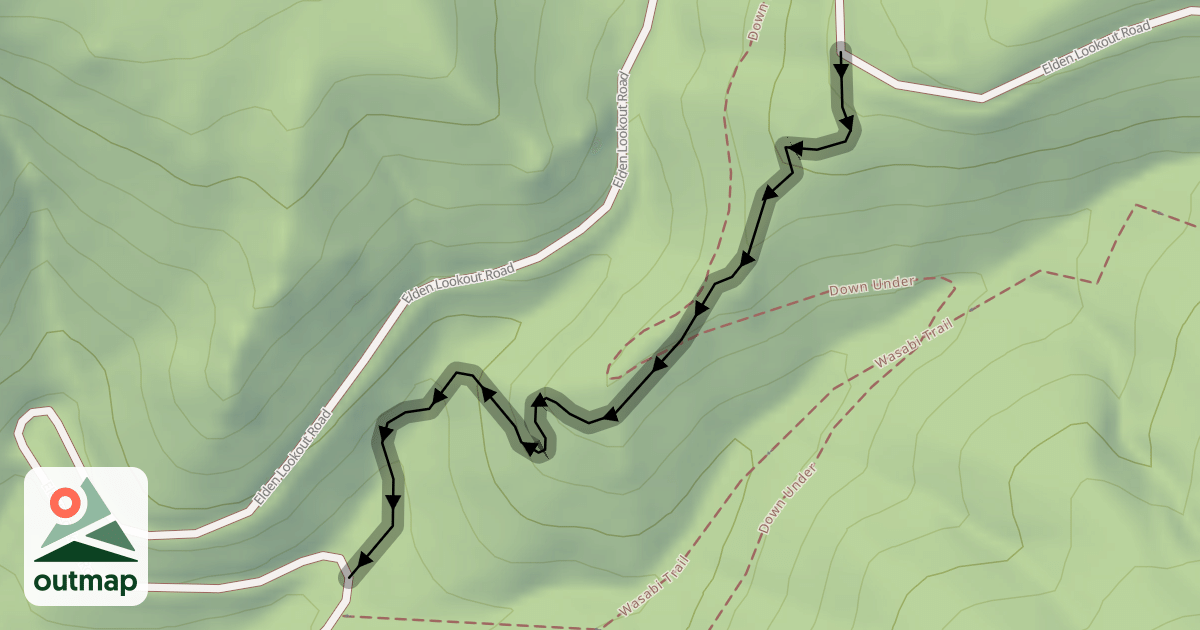 Map of Lower Red Onion (Closed)