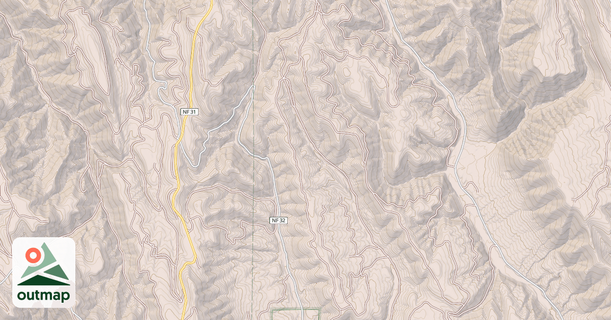 Map of USFS National Forest System Roads {D1A33B9C-BE2D-4CE3-B329-69333DF5B4AD}