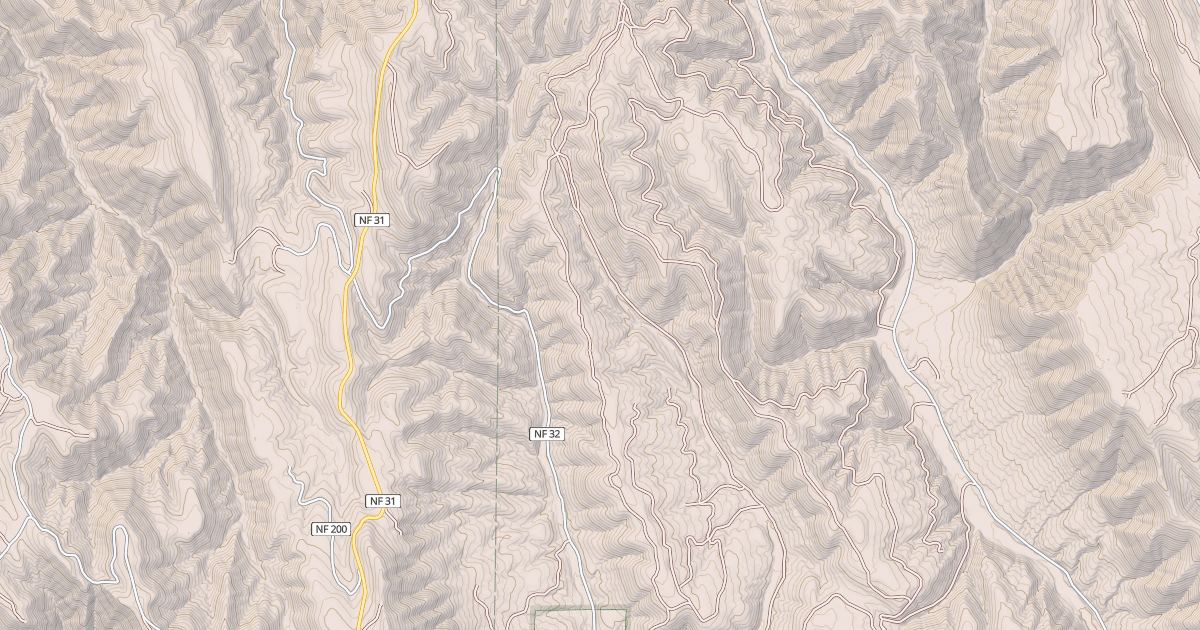 Map preview of USFS National Forest System Roads {D1A33B9C-BE2D-4CE3-B329-69333DF5B4AD}