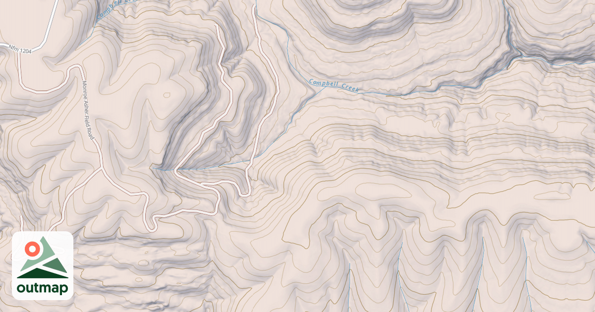 Map of CAMPBELL RIDGE
