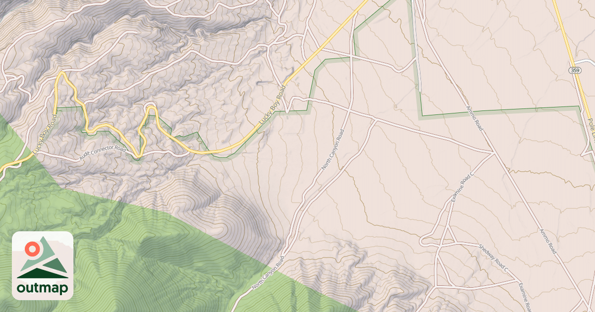 Map of NORTH CANYON ROAD