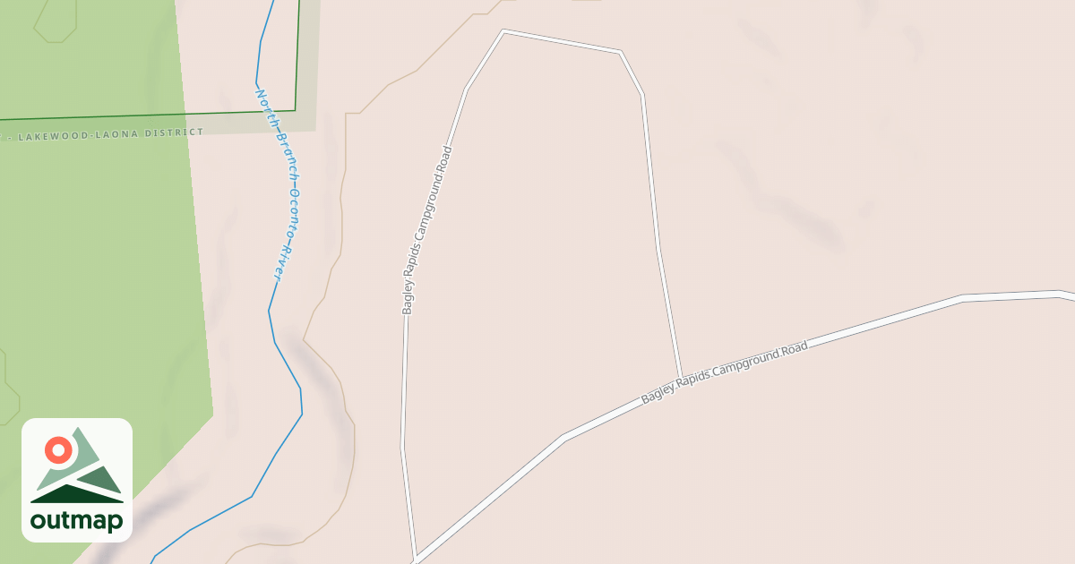 Map of BAGLEY RAPIDS CG NORTH LOOP