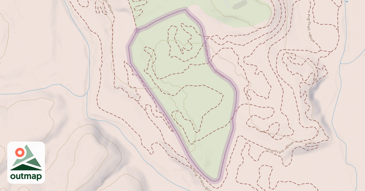Map of Double Track - Green in Bibb