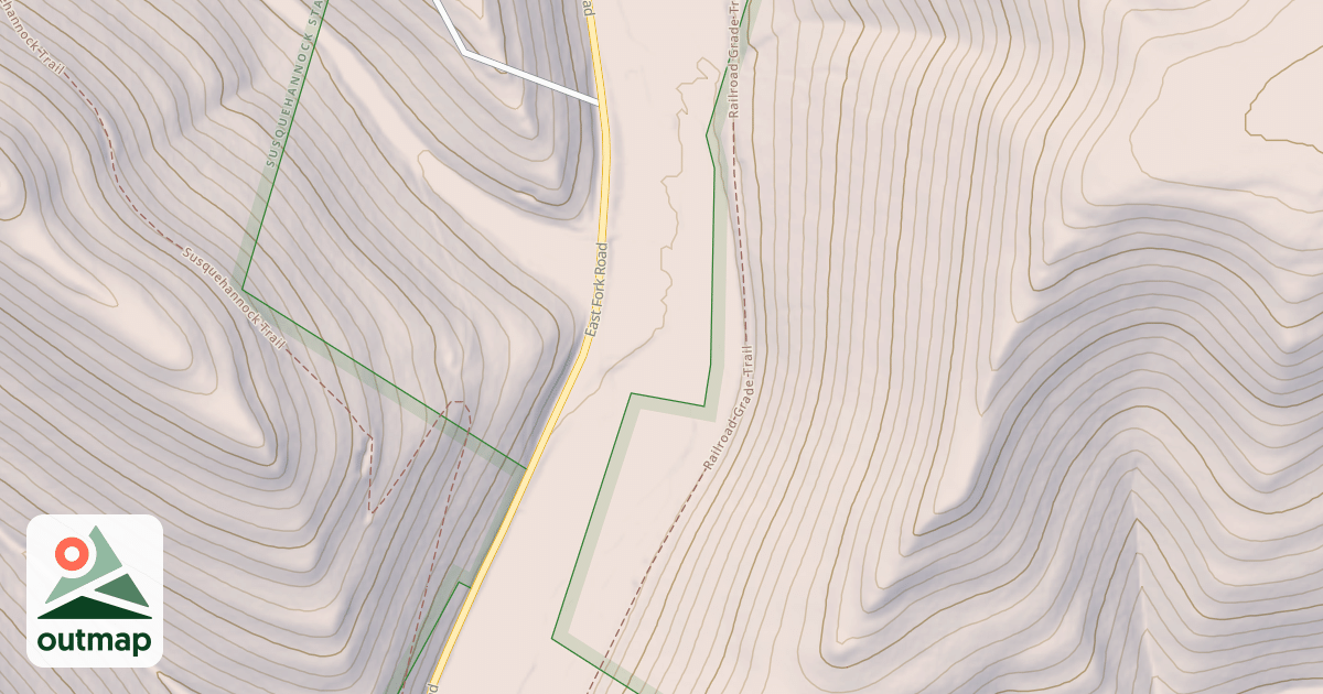 Map of Susquehannock State Forest Snowmobile Trails