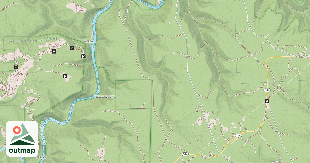 Map of Panther Snowmobile Trails