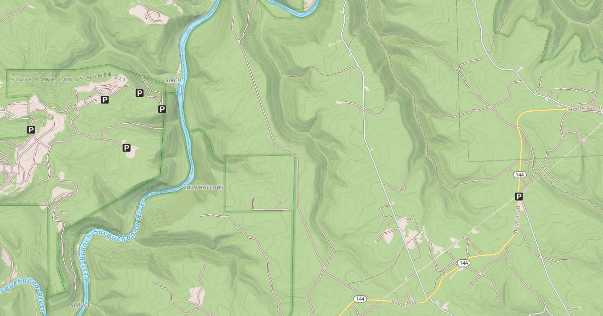 Map preview of Panther Snowmobile Trails