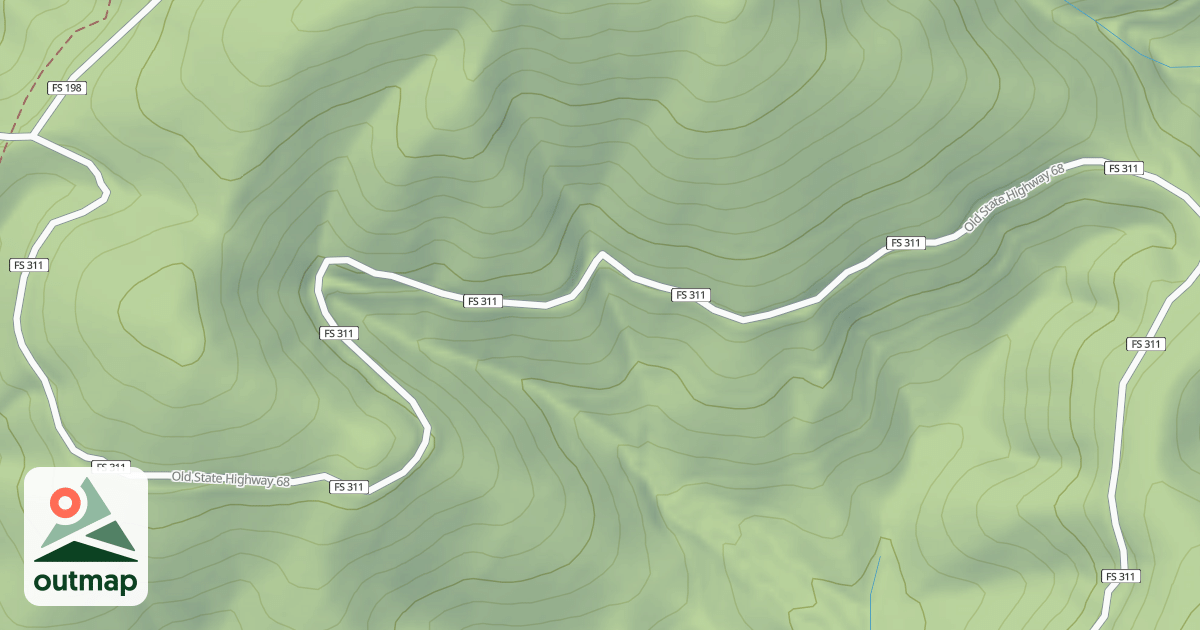 Map of OLD HIGHWAY