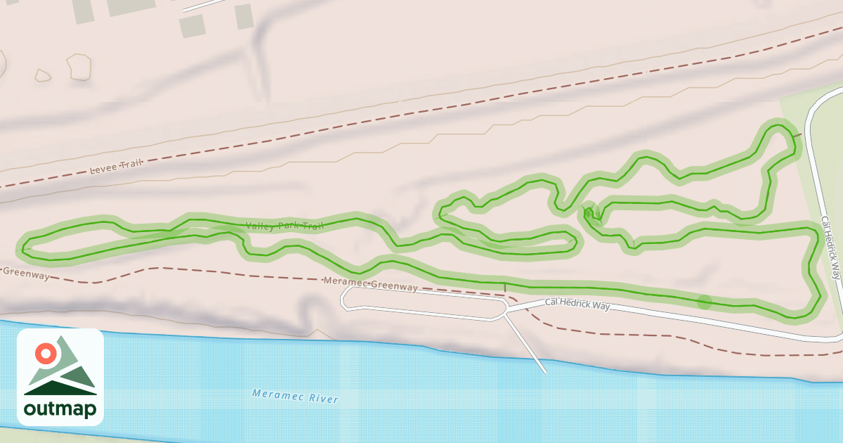 Map of Valley Park Trail
