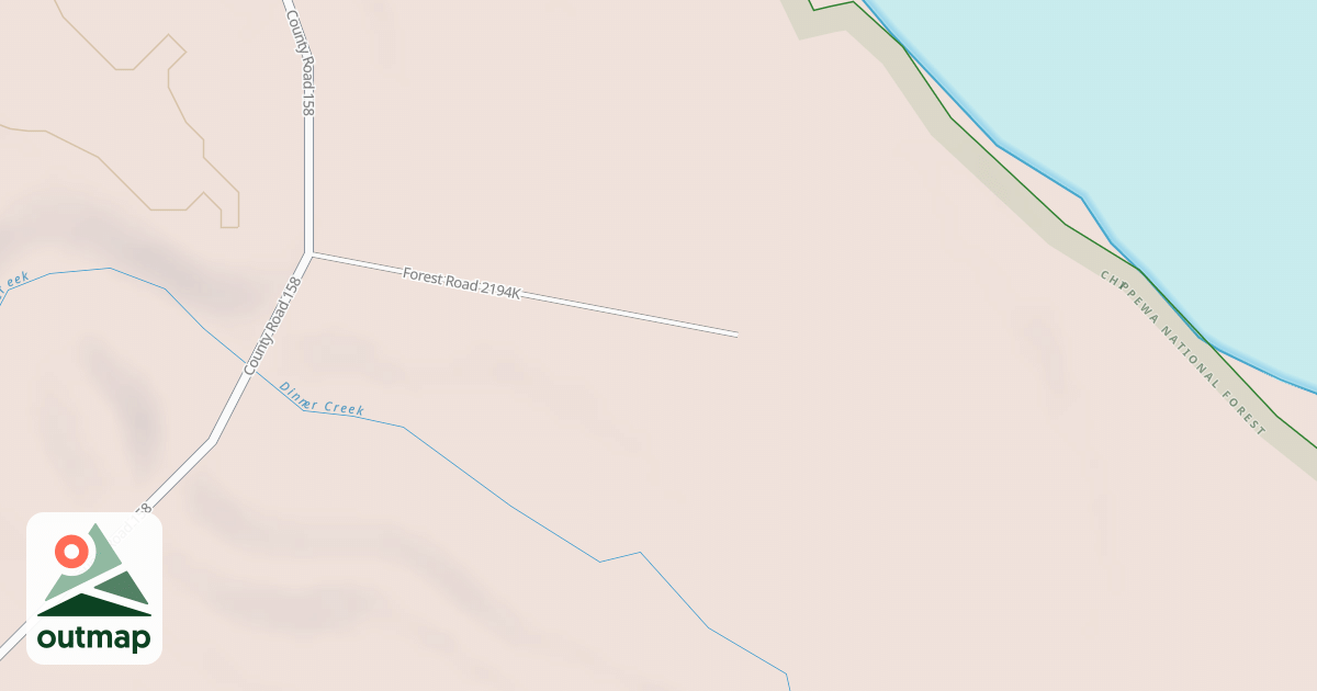 Map of DINNER CREEK SPUR K