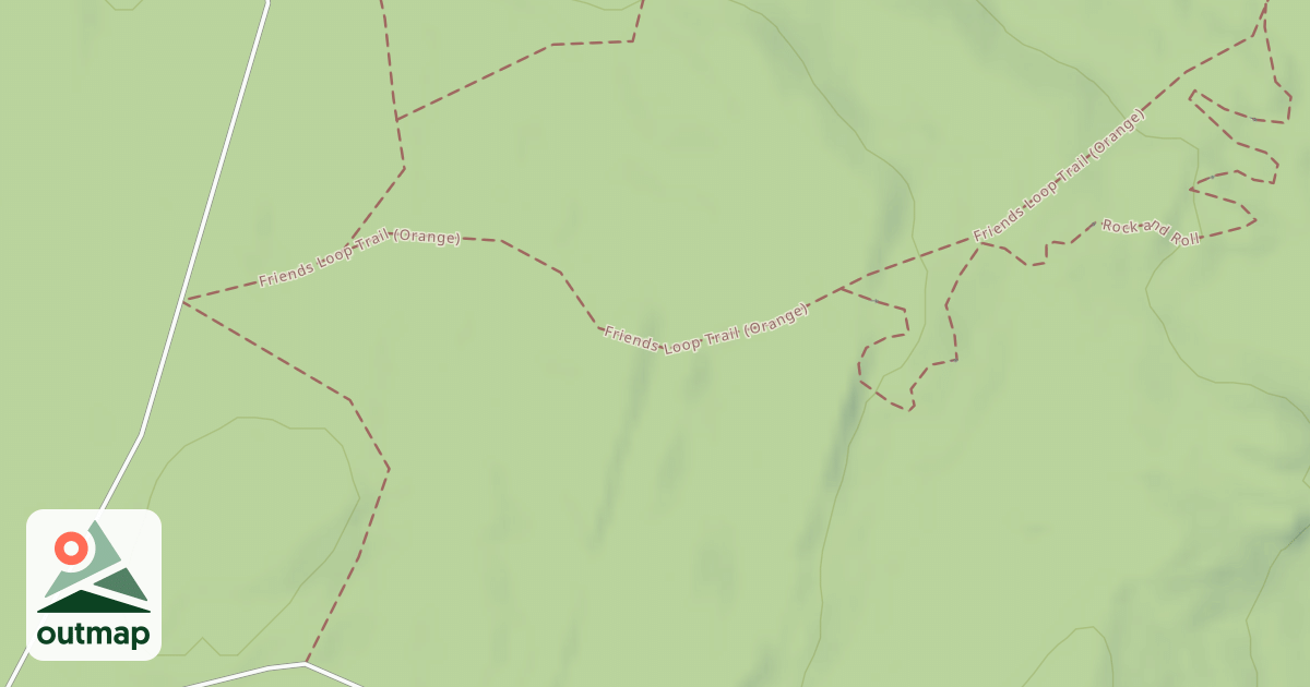 Map of Friends Loop Trail (Orange)