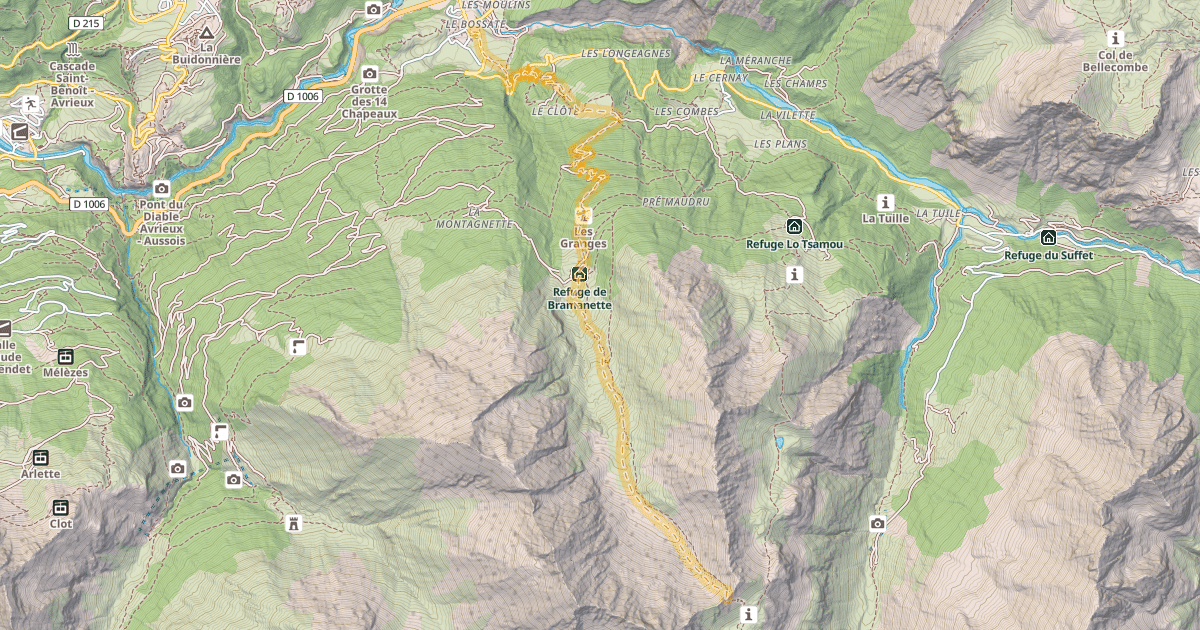 Map preview of Col de Bramanette — Bramans