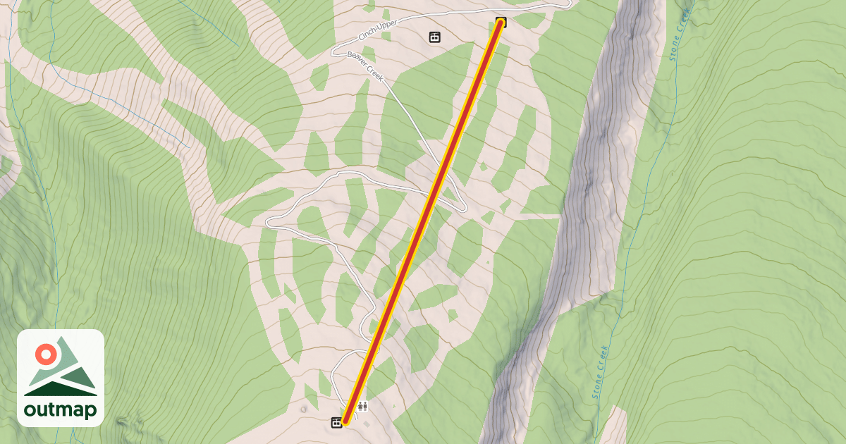 Map of Red Buffalo Express Lift