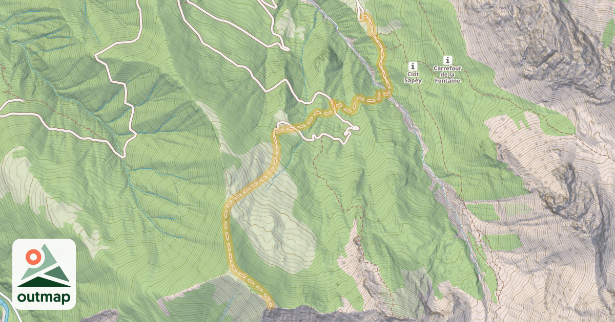 Map of Le Pinet — Les Besses