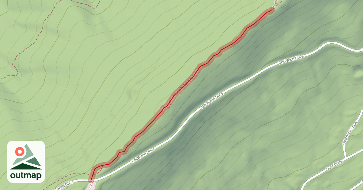 Map of 3 Kaylor's Knob Ridge Trail