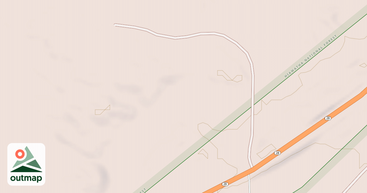 Map of M-28 SPUR 3662