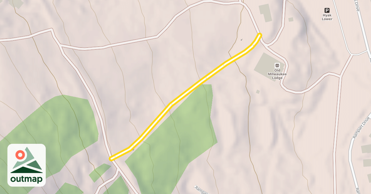 Map of Mt. Catherine Loop Access to Hyak