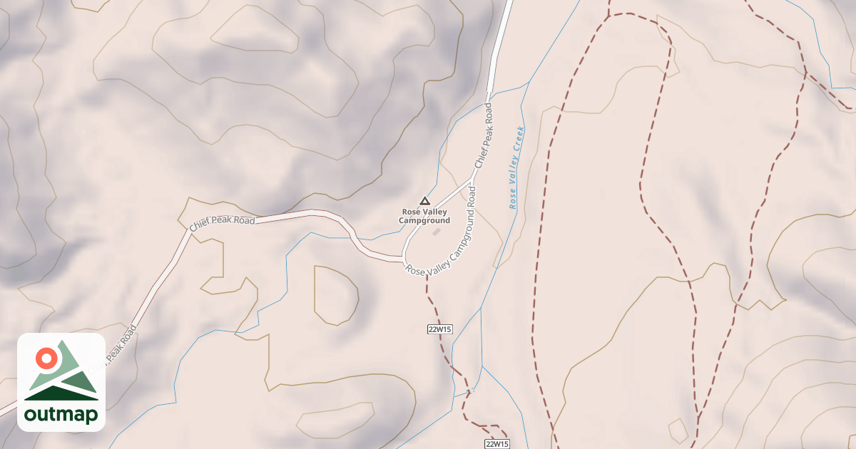 Map of ROSE FALLS CG.