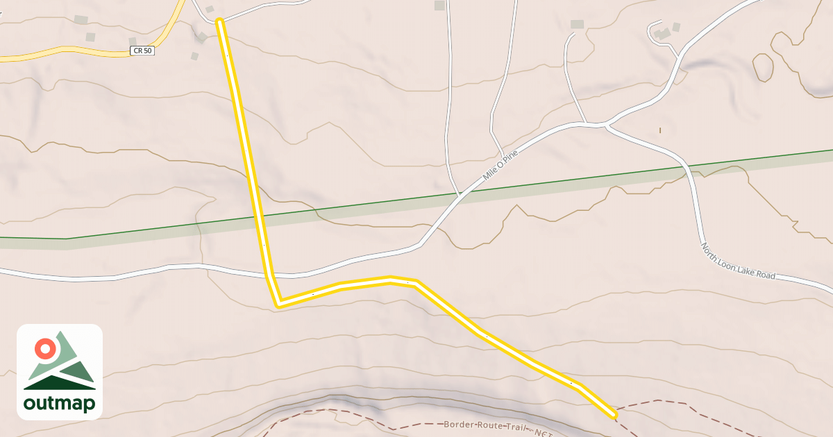 Map of South Rim Trail