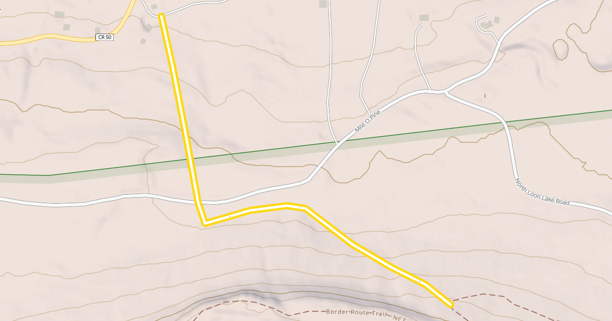 Map preview of South Rim Trail
