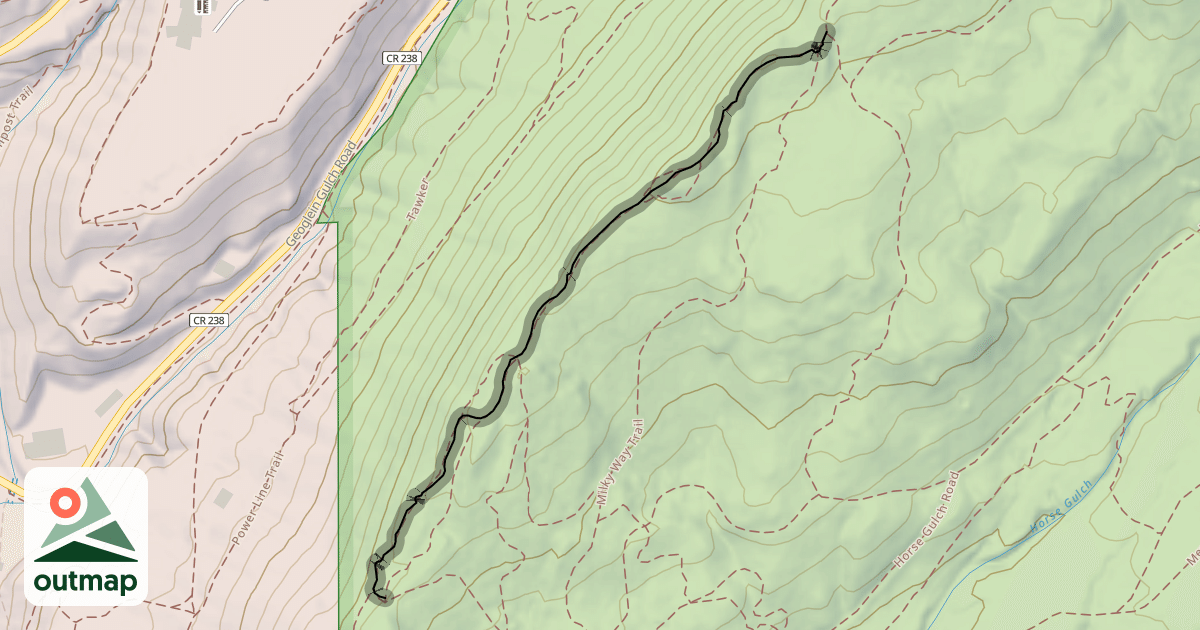 Map of Half Ridge Trail