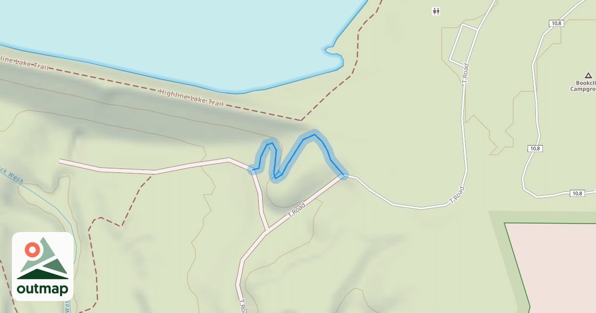 Map of Highline Lake Trail