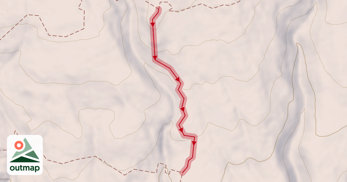 Map of Ktulu Ridge Descent