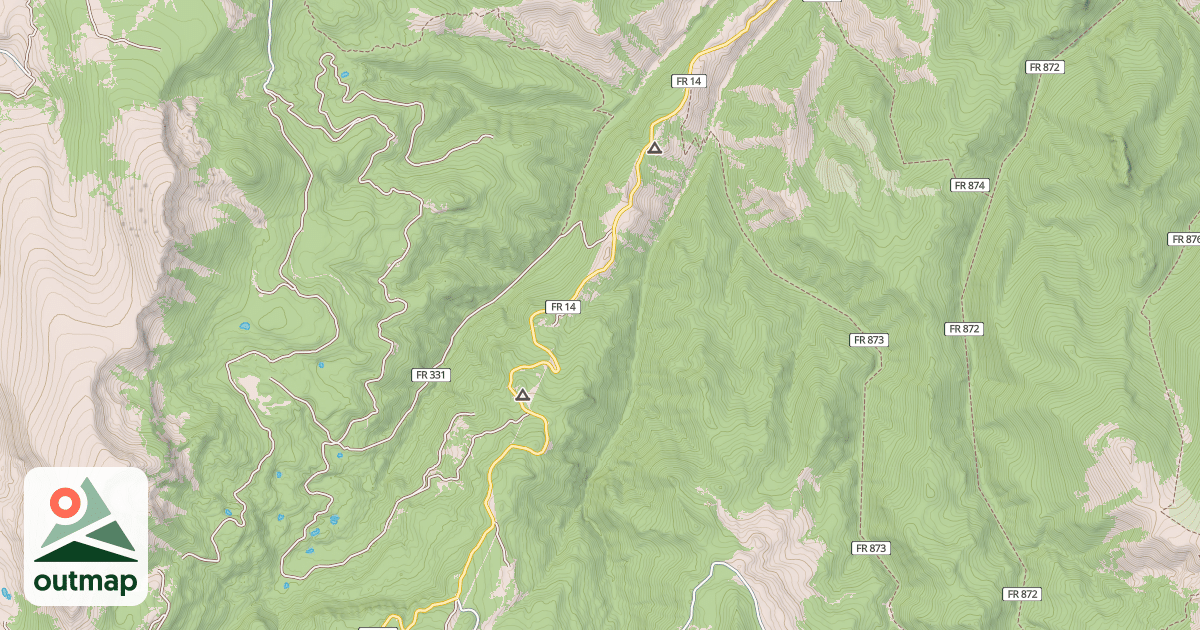 Map of PINOS CR