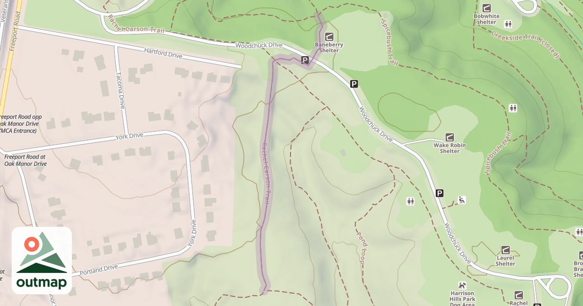 Map of Rachel Carson Trail