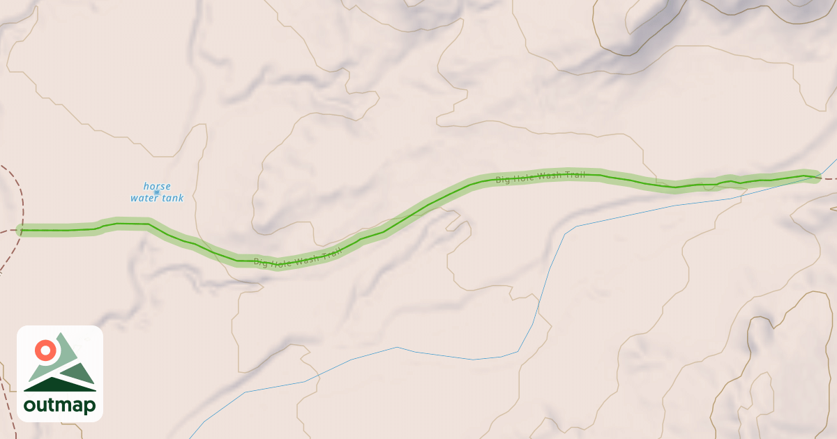 Map of Big Hole Wash Trail