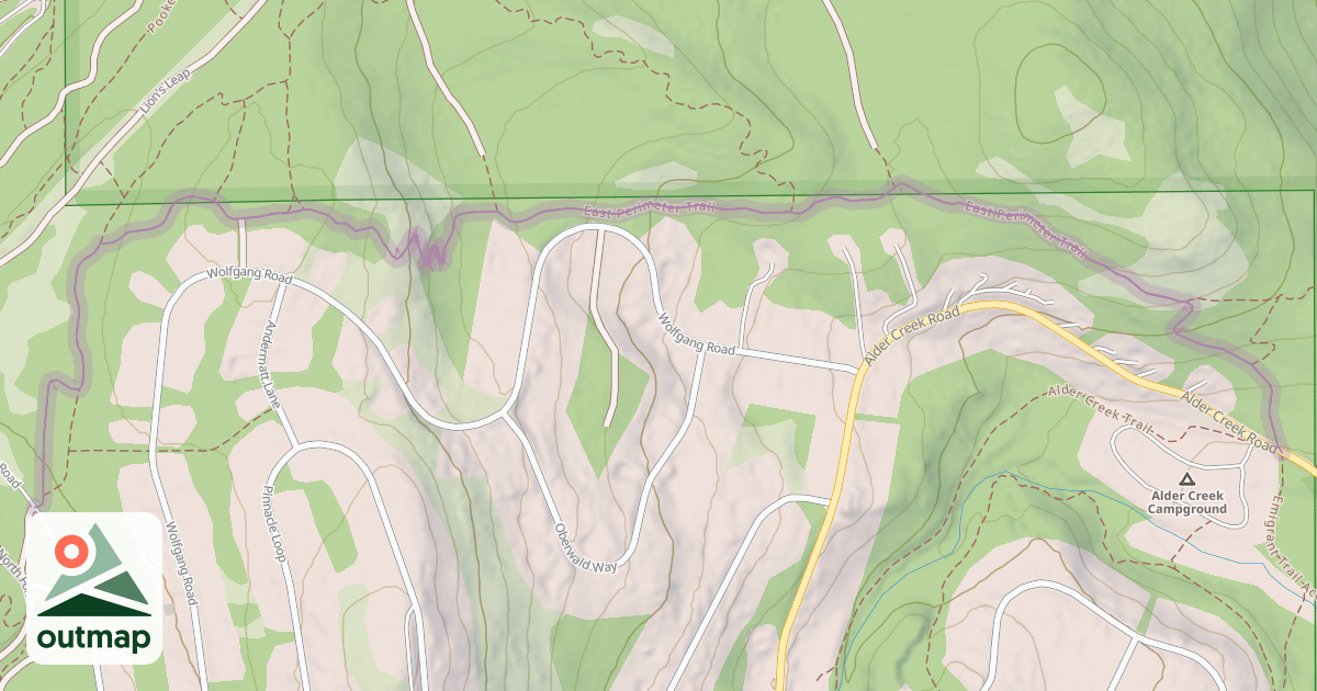 Map of East Perimeter Trail