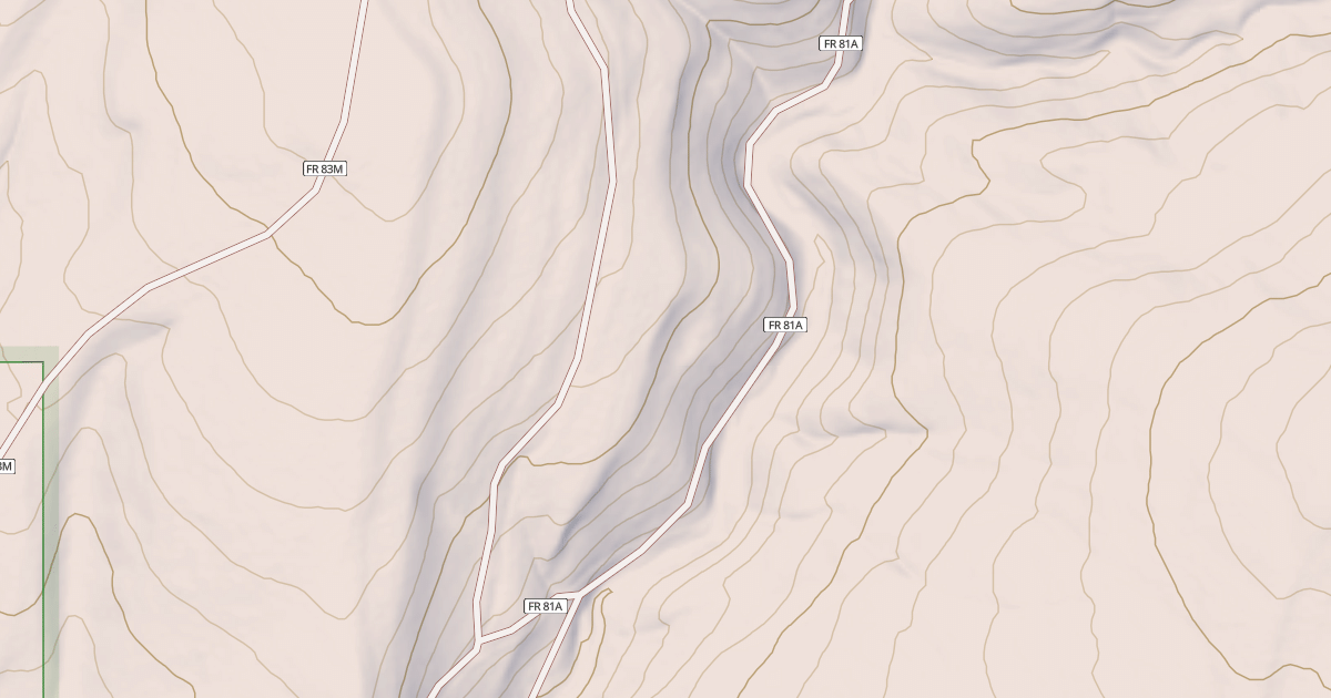 Map preview of USFS Motor Vehicle Use Map Roads {9B5746EF-A172-47F2-8CC6-D89F21EE2CD3}