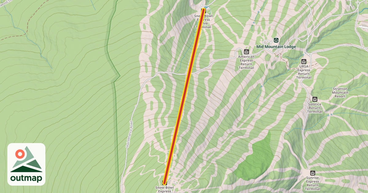 Map of Snow Bowl Express