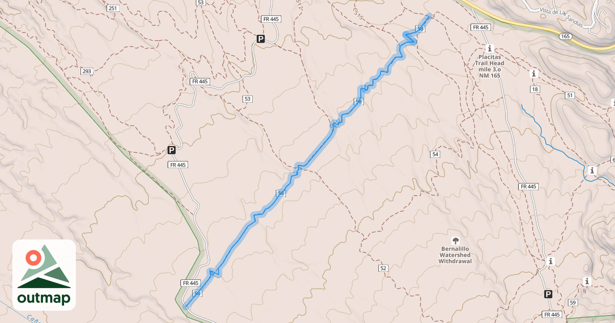 Map of Fence line Trail