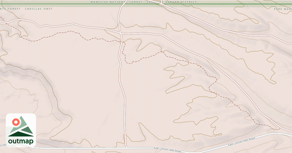 Map of Lincoln Hills Motorcycle Trail