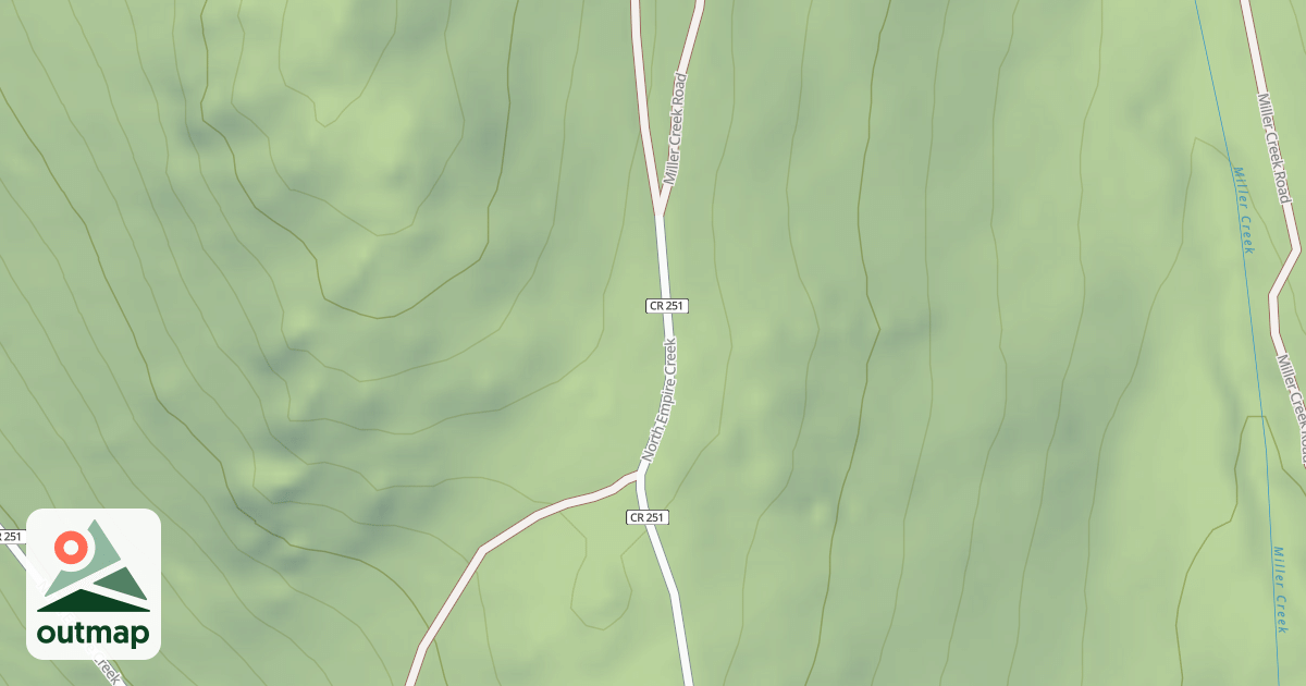 Map of North Empire Creek Road