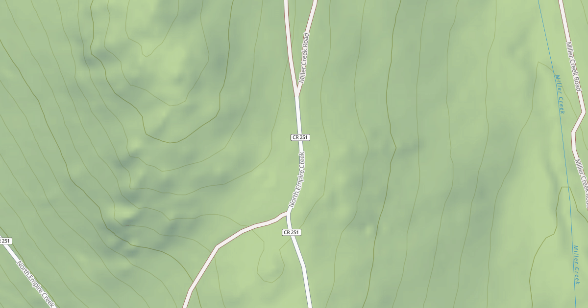 Map preview of North Empire Creek Road