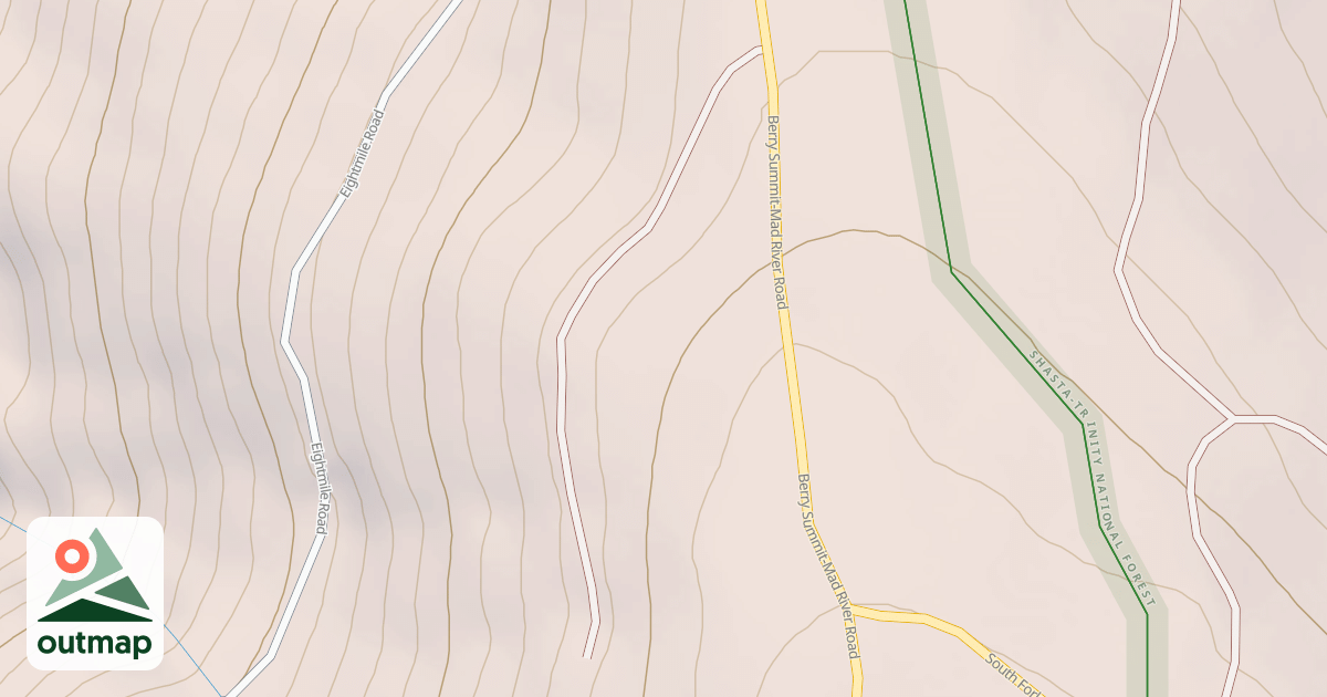 Map of BERRY SUMMIT-MAD RIVER