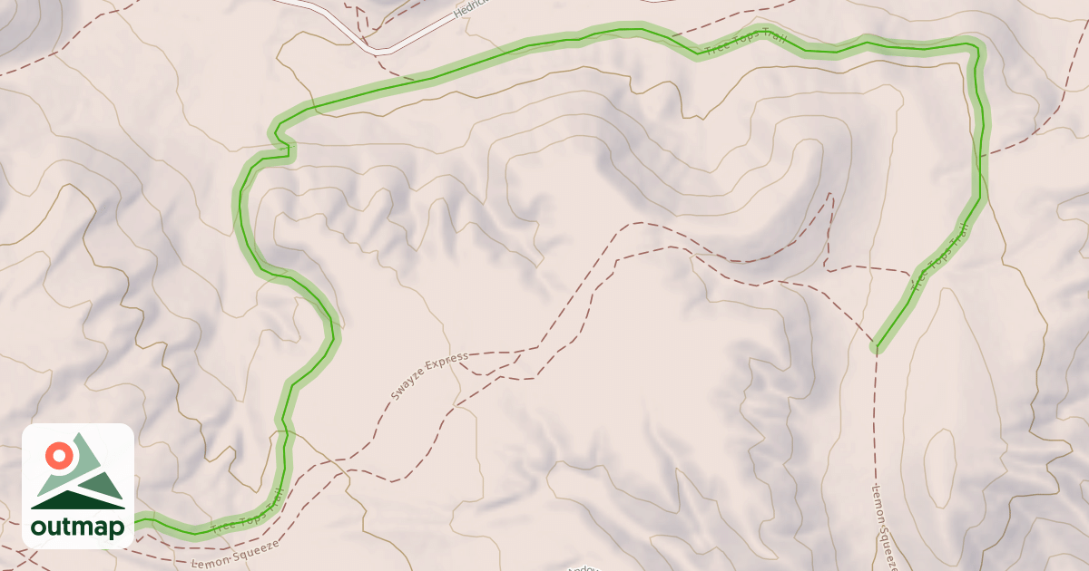 Map of Tree Tops Trail