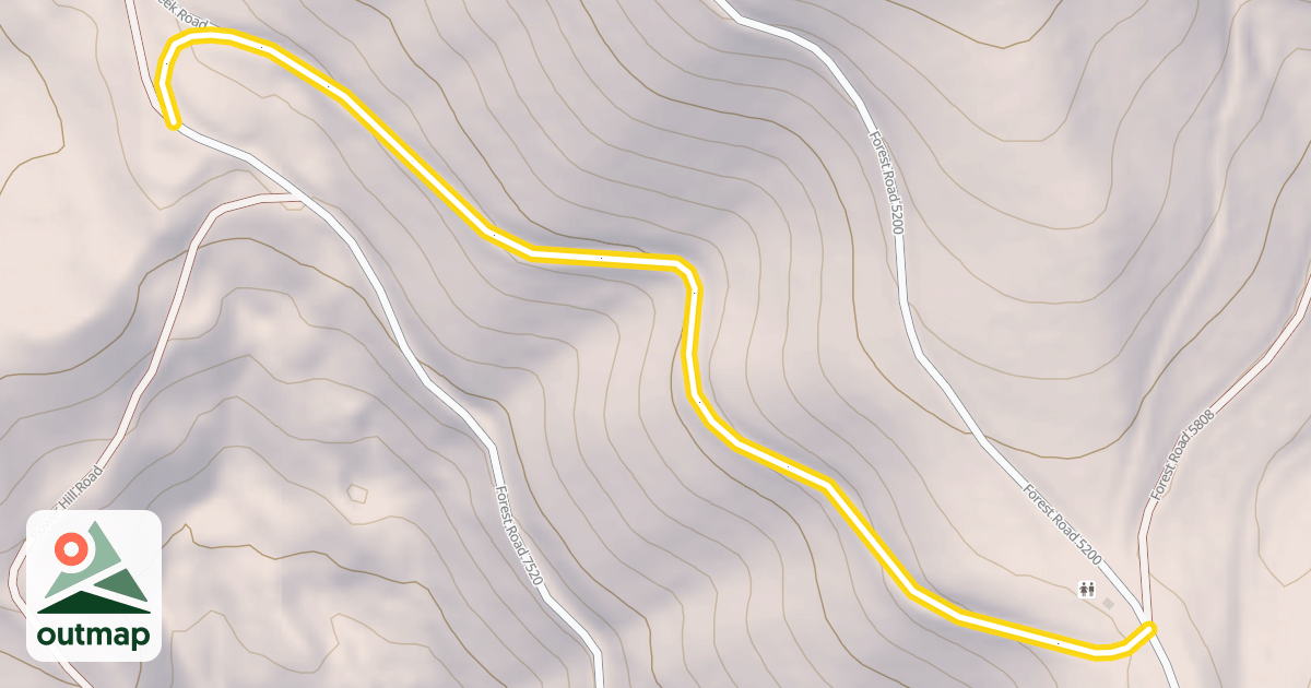 Map of Forest Road 7520