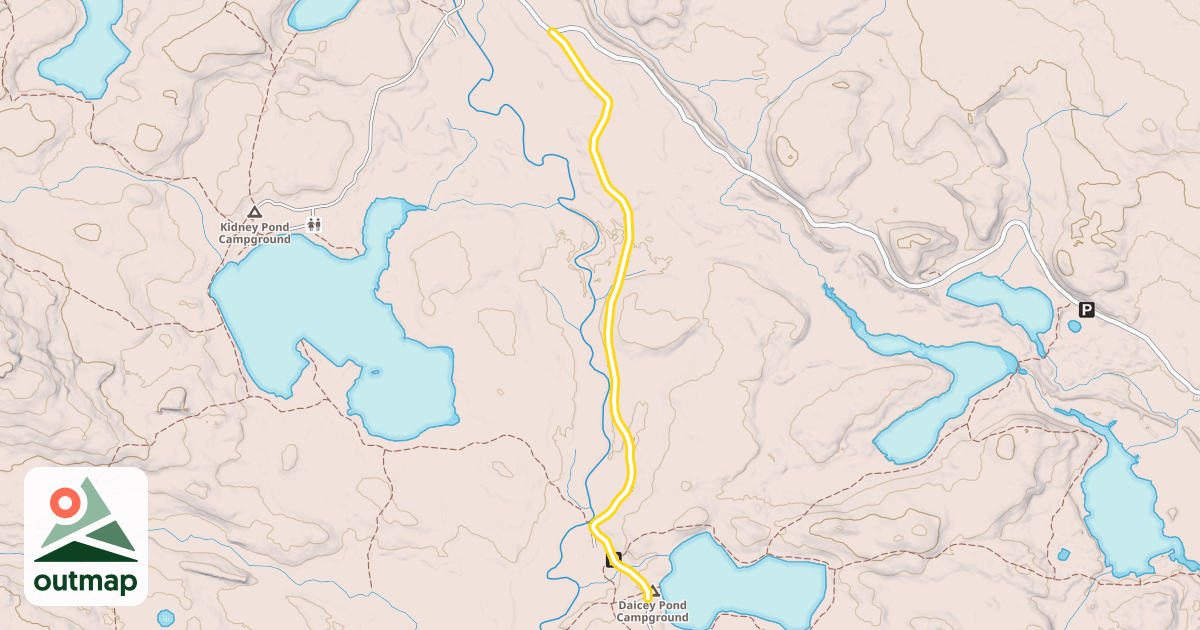 Map of Daicey Pond Campground