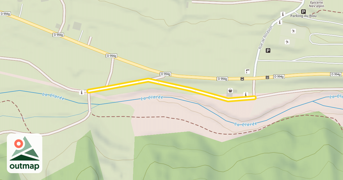Map of Les Iscles - Lamé / Camping