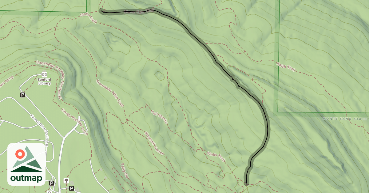 Map of Stone Cuts Trail