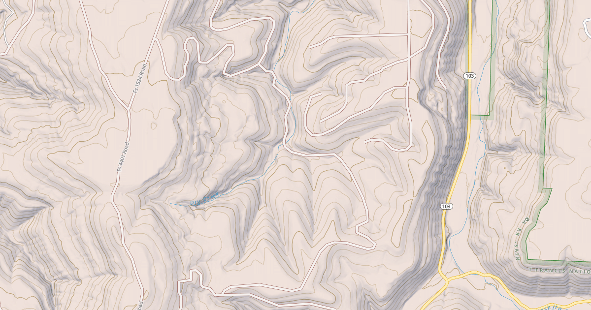 Map preview of USFS National Forest System Roads {7A085F78-690D-4545-AFD7-97468FD0044C}