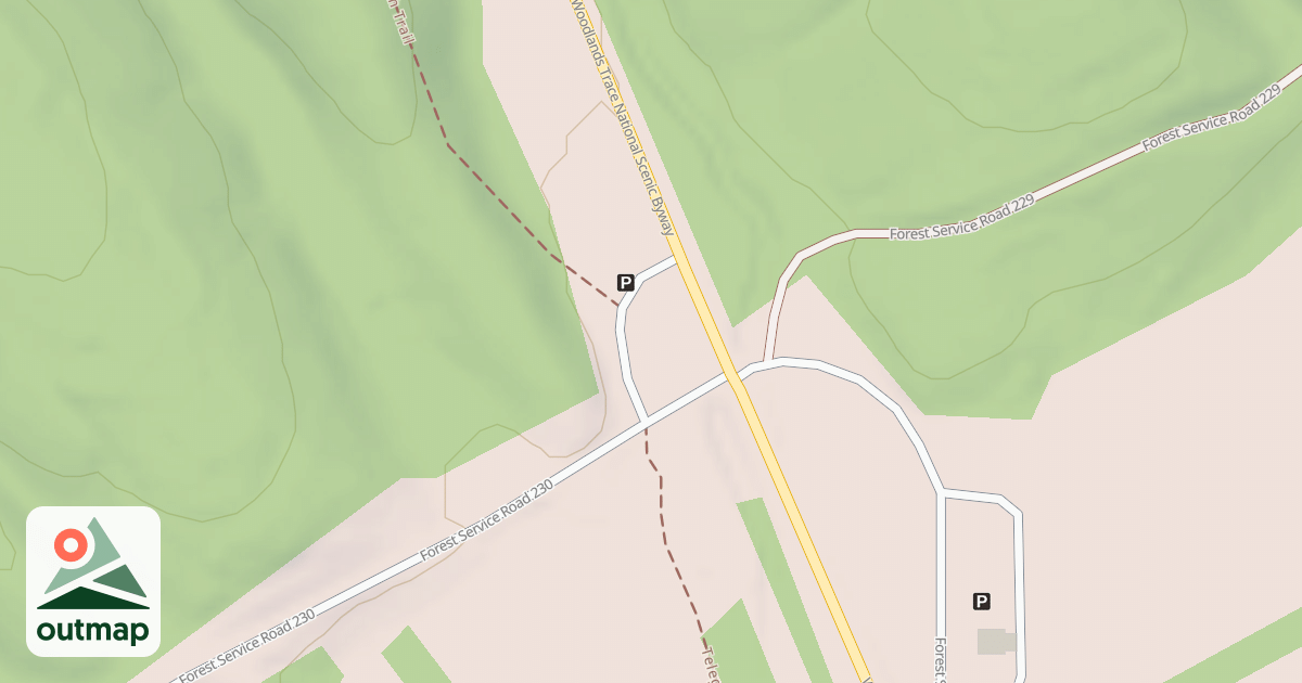 Map of SOUTH TRAILHEAD ACCESS