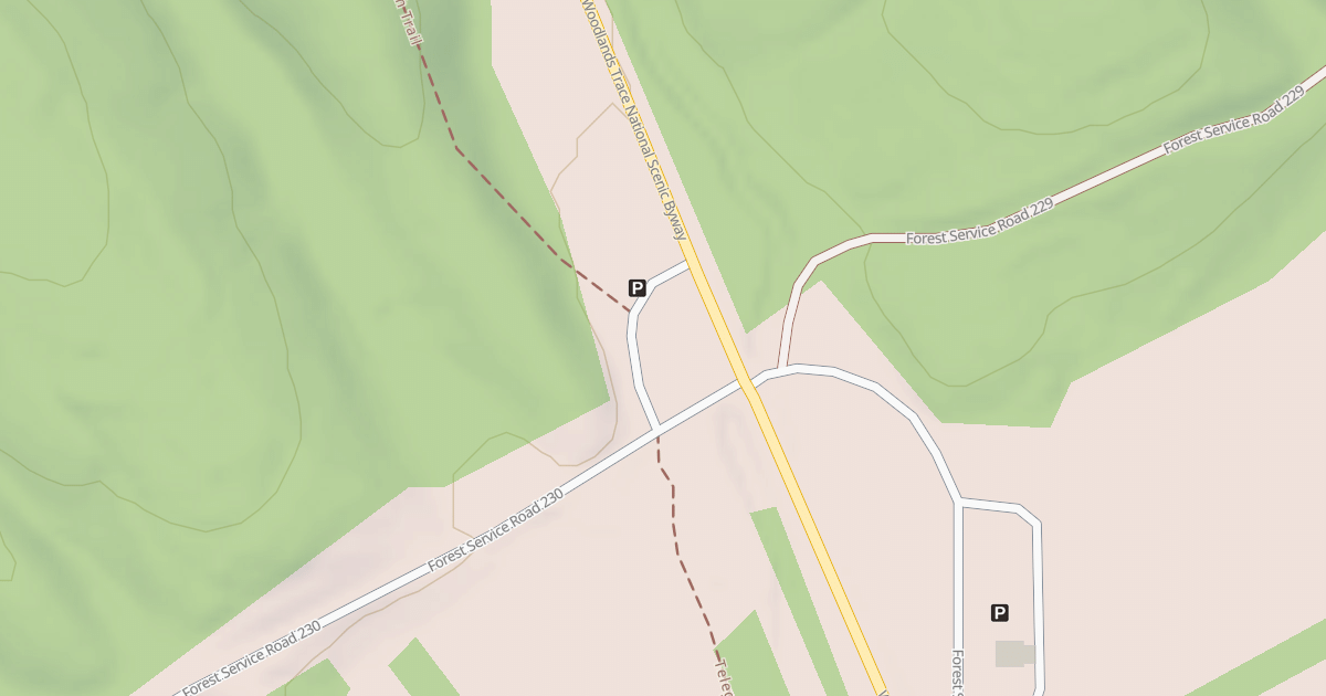 Map preview of SOUTH TRAILHEAD ACCESS