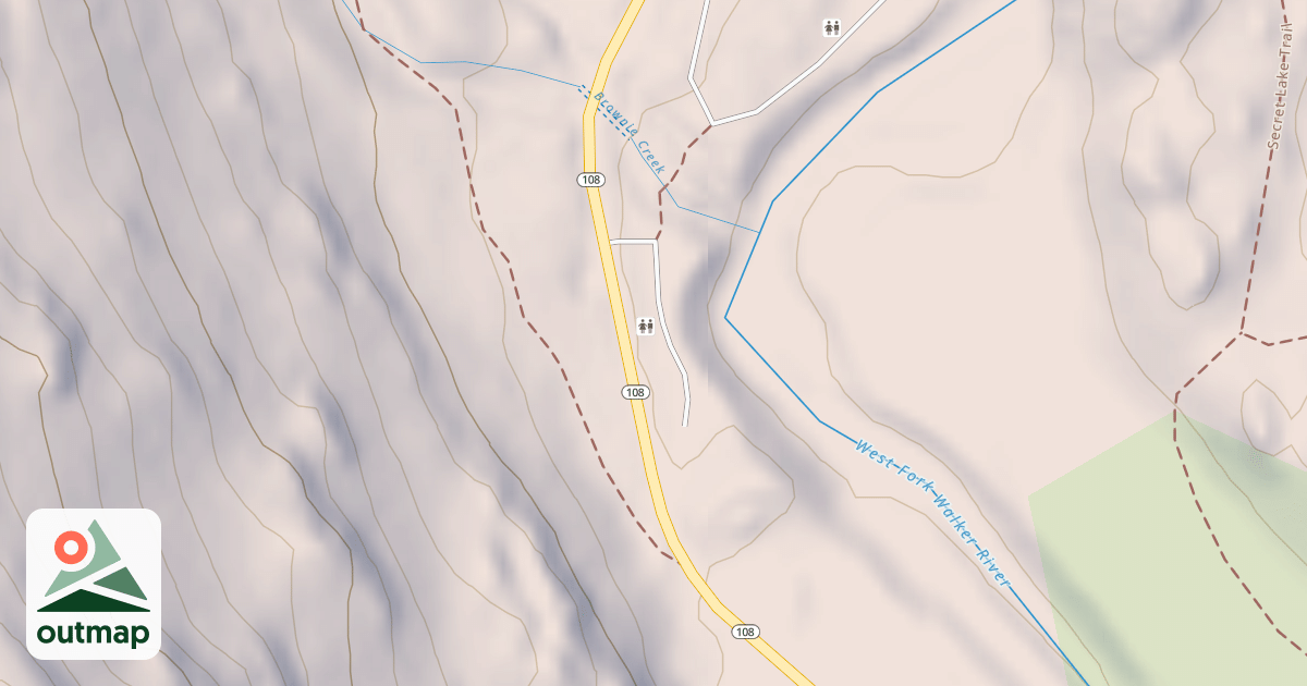 Map of LEAVITT MEADOW TRAILHEAD ROAD