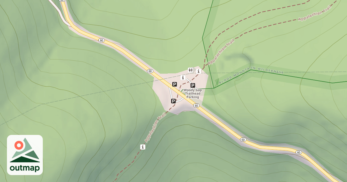 Map of WOODY GAP OVERLOOK