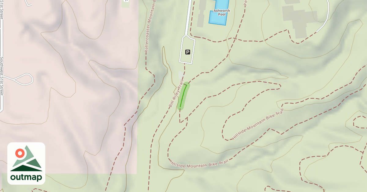 Map of Hillside Mountain Bike Trail
