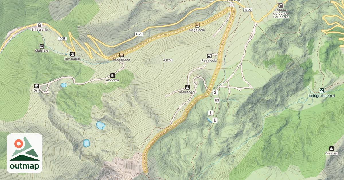 Map of Pic de Tarbésou — Ascou-Pailhères