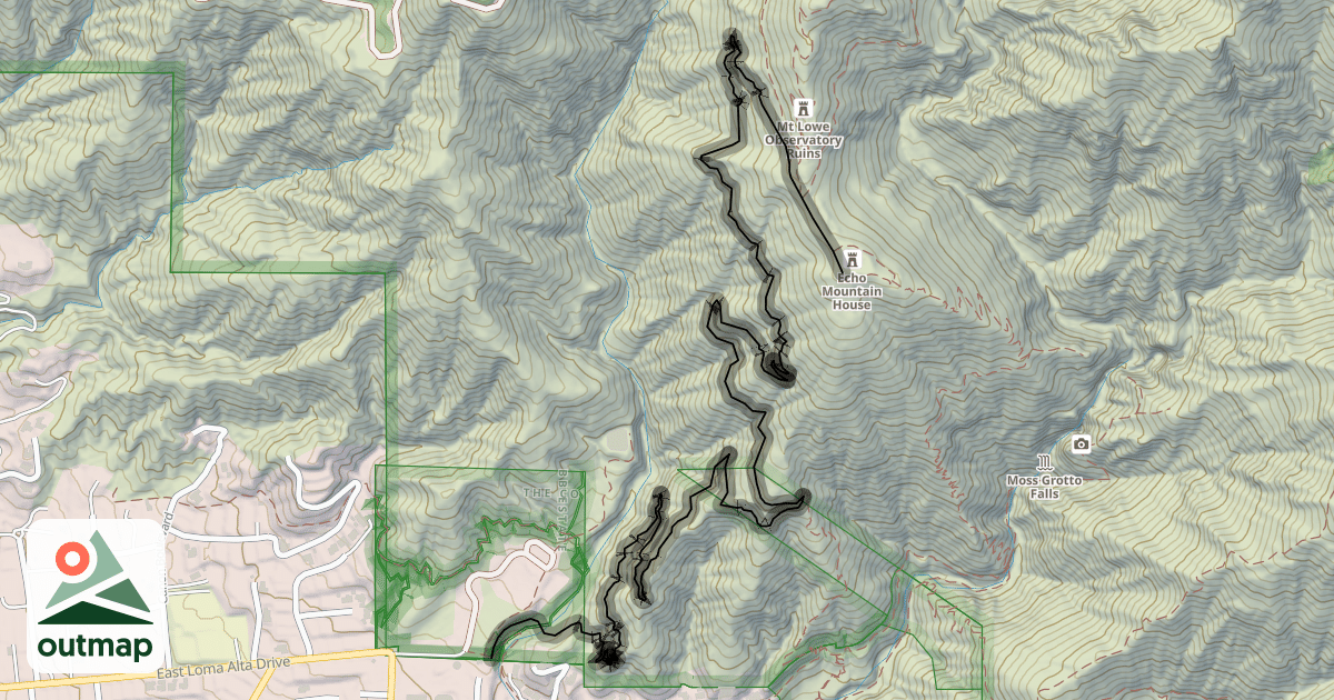Map of Lower Sam Merrill Trail